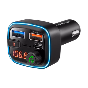 Auton FM-lähetin, Bluetooth, 2 USB-porttia ja USB-C