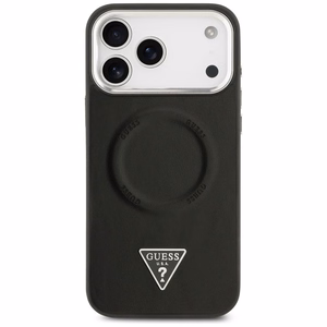 Guess MagSafe Suojakuori iPhone 17 Pro Max:lle GUHMP17XPSDTSCMK (PU Triangle Logo) - Musta