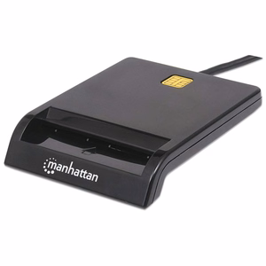 Manhattan USB-A -kosketussirukorttilukija, 12 Mbps, ulkoinen, musta, kaapeli 105 cm