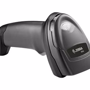 Zebra DS2208 – langallinen viivakoodinlukijapaketti, musta, USB-kaapeli ja teline (DS2208-SR7U2100SGW)