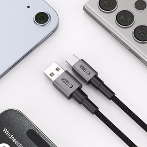 Tech-Protect UltraBoost DNA USB-A / USB-C Kaapeli 15W/3A 100cm - harmaa