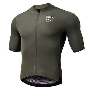 Rockbros 15220004003 ROAD TO SKY men's cycling jersey short sleeve M - green
