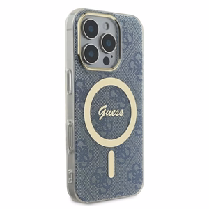 Guess IML 4G MagSafe Suojakuori iPhone 16 Pro Max:lle - Sininen
