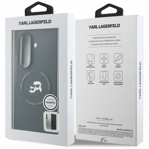Musta Karl Lagerfeld Karl & Choupette Pins MagSafe -suojakuori Samsung Galaxy Z Fold8 Ultra -puhelimelle