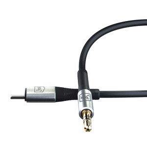 Audiokaapeli 3mk USB-C - 3,5mm 1,0m musta