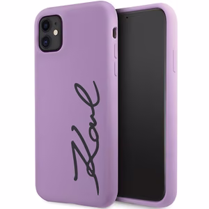 Karl Lagerfeld KLHCN61SKSVGU iPhone 11 / Xr 6.1 violetti/violetti kovakuori Silicone Signature
