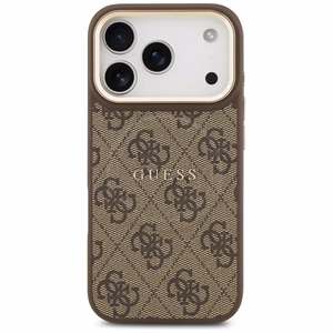 Guess 4G PU Classic Logo MagSafe -suojakuori iPhone 17 Pro - ruskea