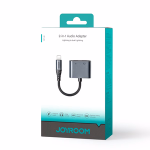 Joyroom SY-L02 Lightning to 2x Lightning DAC adapter 2in1 - black