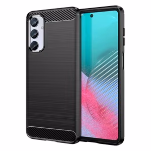Joustava hiilikuitu-kuvioinen suojakuori Samsung Galaxy M54:lle Carbon Case - musta