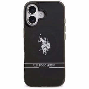 US Polo DH and Bottom Stripe Logo MagSafe -suojakuori iPhone 17 - musta