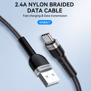 Wozinsky WNBAC1 USB-A / USB-C 2.4A kaapeli 1 m - musta