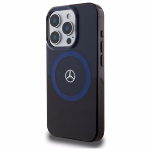Mercedes MB Double Layer BiColor MagSafe Suojakuori iPhone 16 Pro Max:lle - sininen