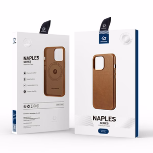 Dux Ducis Napoli iPhone 14 Plus magneettinen nahkakotelo MagSafe ruskea