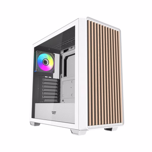 Darkflash DS900WD ATX -tietokonekotelo (valkoinen) + 4 tuuletinta