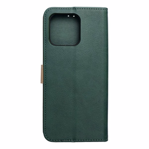 Vihreä ja kullanvärinen Split Book -lompakkokotelo Motorola G57 POWER -puhelimelle