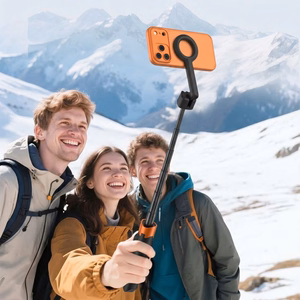 Tech-Protect L10S Bluetooth Selfie Stick Tripod - Black and Orange