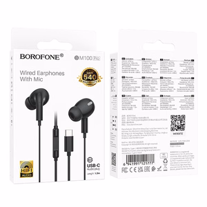 Borofone Earphones BM100 Pro Fuente with microphone Type C (DAC) black