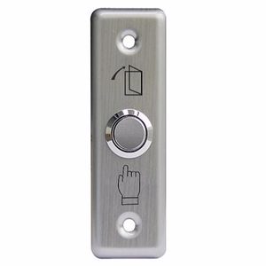 Flush-mounted stainless-steel exit button, NO/COM