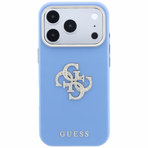 Guess Smooth & Big Strass Logo -suojakuori iPhone 18 Pro Max / 17 Pro Max – sininen