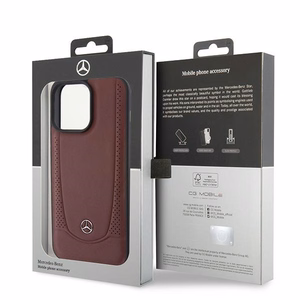 Mercedes MEHCP15LARMRE iPhone 15 Pro 6.1" punainen/punainen kovakotelo Leather Urban Bengale