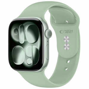 Tech-Protect-silikoniranneke Apple Watch 40/41/42 mm -kellolle, vaaleanvihreä