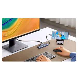 HUB Ugreen CM511 20956A 6in1 USB-C - HDMI / 3x USB-A 3.0 / SD/TF card reader - gray