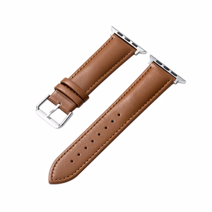 Crong Noble Band genuine-leather strap for Apple Watch 44 / 45 / 46 / 49 mm, mocha