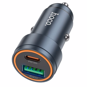 Car charger Hoco Z57A 30W (1xUSB 1xUSB-C) black