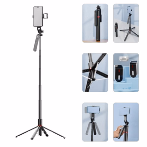 Blavec Selfie Stick Aluminium Fusion P-08 jalusta + kaukosäädin + 1 lamppu 2,2 metriä (SSFP08-TR1LB22) musta