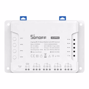 SONOFF älykäs 4-kanavainen kytkin Wi-Fi RF433MHz-ohjauksella