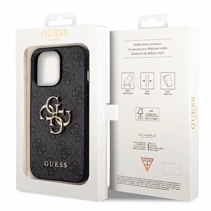 Guess 4G Big Metal Logo kotelo iPhone 14 Pro - harmaa