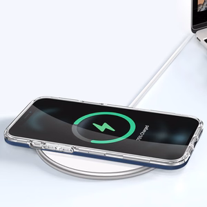 Kirkas 3in1 tapauksessa iPhone 12 Pro sininen kehys geeli kansi