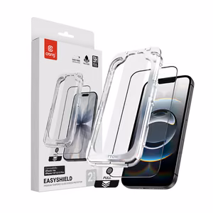 Crong EasyShield 2-Pack tempered-glass screen protectors for iPhone 17e / 16e / 14 / 13 / 13 Pro, 2 pcs.