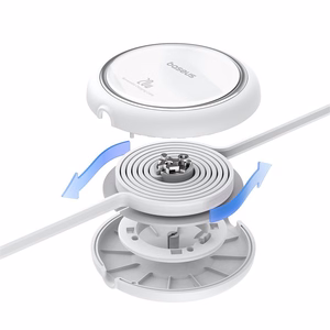 Baseus Free2Pull - 20W USB-C ja Lightning sisäänkelautuva kaapeli 1m (valkoinen)
