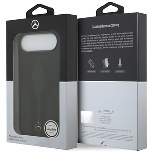 Mercedes Leather The Move MagSafe -suojakuori iPhone 17 Air - musta