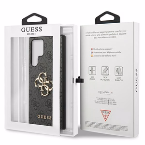 Guess GUHCS23L4GMGGR S23 Ultra S918 harmaa/harmaa kovakuori 4G Big Metal Logo