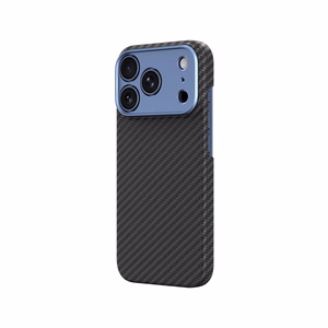 AmazingThing Titan Max Lens suojakuori mallille iPhone 18 Pro Max, aramidikuitua, kameransuojuksella, MagSafe-yhteensopiva – väri: sininen