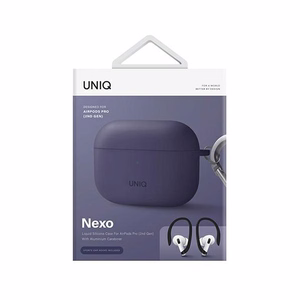 Uniq Nexo suojakuori AirPods Pro 2:lle + korvakoukut - violetti
