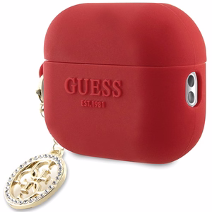 Guess GUAP23DSLGHDF AirPods Pro 2 suojus punainen 3D Rubber 4G Diamond Charm