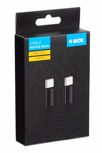 iBOX IKUTC USB-C kaapeli 60W 1m musta