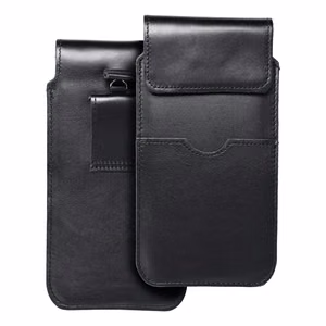 Slip-in phone case leather sleeve with flap for Huawei Mate 20X Royal size 3XL black