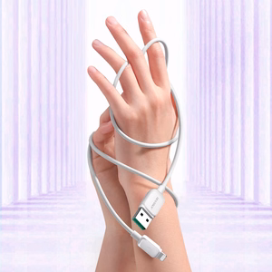 Joyroom Multi-Color Series A14 Lightning / USB-A 2.4A 1.2m Kaapeli - valkoinen