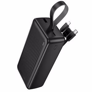 Borofone varavirtalähde 30000mAh BJ79B Clever USB Type C ja Lightning kaapeleilla musta