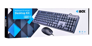 iBox IKMS606 näppäimistö hiirellä kotiin USB QWERTY UK English musta
