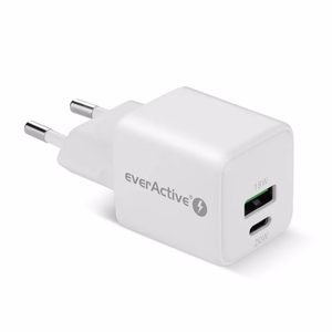laturi 1 x USB, 1 x USB-C Quick Charge 3.0 20W valkoinen