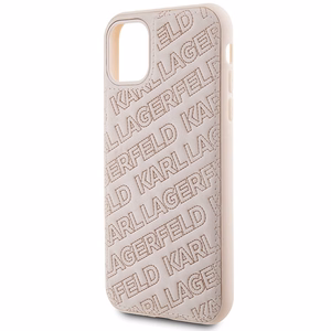 Karl Lagerfeld Quilted K Pattern -suojakuori iPhone 11 / Xr:lle - vaaleanpunainen