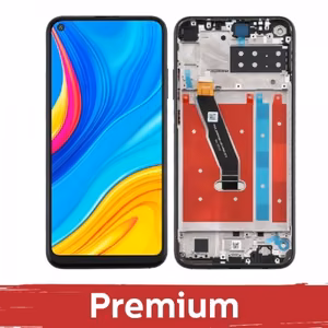 LCD-näyttö, yhteensopiva Huawei P40 Lite E kehyksellä / Aurora Blue / OEM