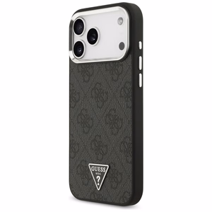Guess 4G Triangle Logo MagSafe suojakuori mallille iPhone 17 Pro Max / 18 Pro Max – musta ja hopea