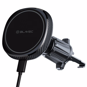Blavec autoteline BHC-06B 15W magneettinen induktiolatauksella ja aktiivijäähdytyksellä tuuletusritilään (BHC06B-MAVIB) musta