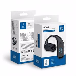 Langaton mono-kuuloke Blue Star Hook musta